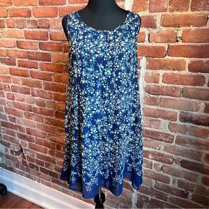 Max Studio Blue Floral Flowy Dress